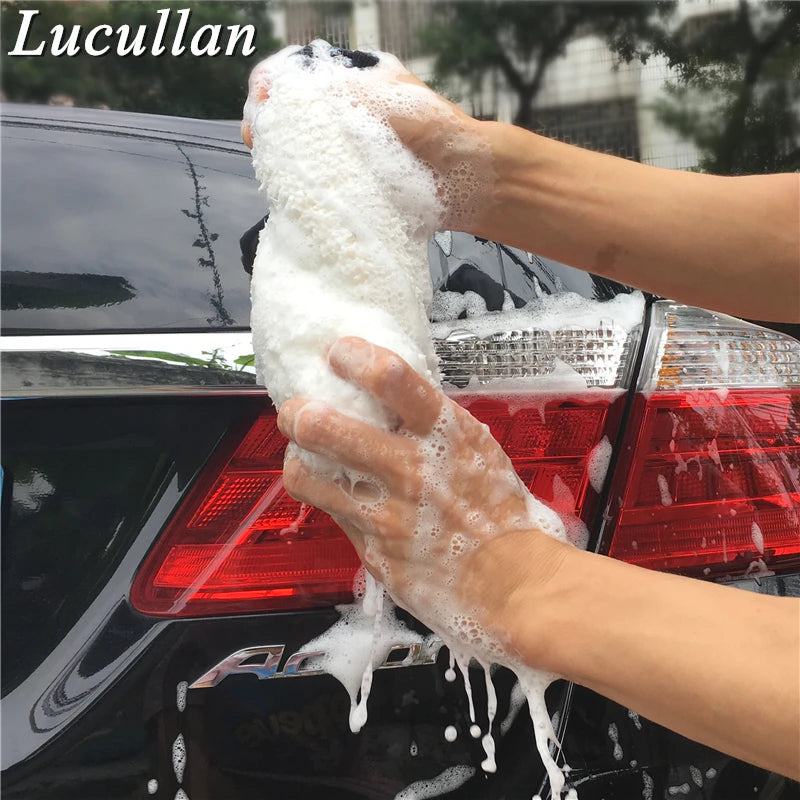 Lucullan Latest Ultra Soft Car Wash Mitt Easy To Dry Microfiber Premium Auto Detailing Mitt Best For Two Buckets Wash - PST PS Tradings