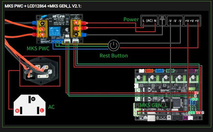 Makerbase MKS PWC Power Monitoring auto power off Continued to Play Module  automatically put off power detect 3D printer parts