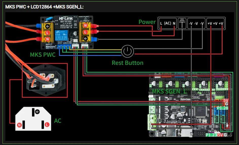 Makerbase MKS PWC Power Monitoring auto power off Continued to Play Module  automatically put off power detect 3D printer parts