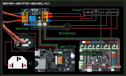 Makerbase MKS PWC Power Monitoring auto power off Continued to Play Module  automatically put off power detect 3D printer parts