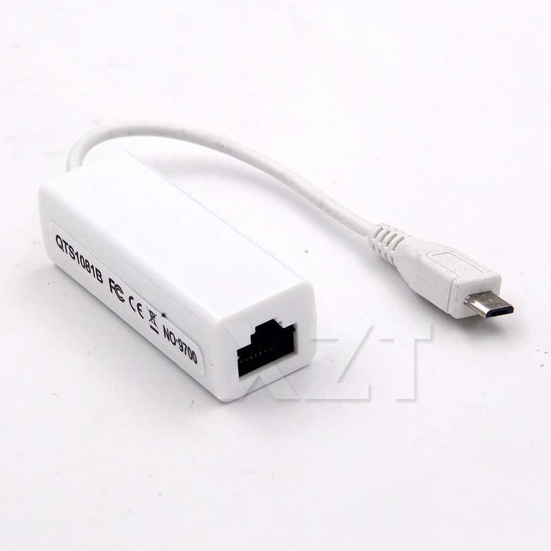 Micro USB  to lan card Connector For Tablet 2.0 5 Pin 10/100 Male RJ45 Female Ethernet LAN Network Card Adapter - PST PS Tradings