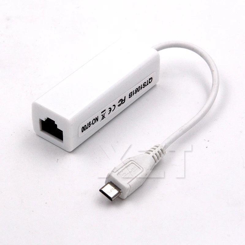 Micro USB  to lan card Connector For Tablet 2.0 5 Pin 10/100 Male RJ45 Female Ethernet LAN Network Card Adapter - PST PS Tradings