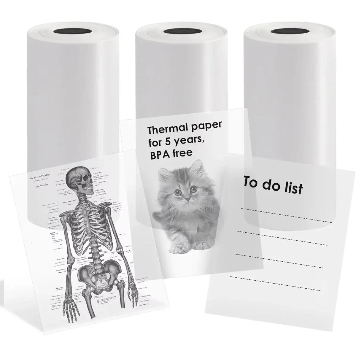 Mini Printer Paper Transparent Thermal Sticker Paper scrapbook Self-adhesive Printer Paper Printer For Photos Notes For peripage - PST PS Tradings