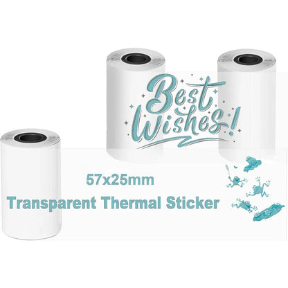 Mini Printer Paper Transparent Thermal Sticker Paper scrapbook Self-adhesive Printer Paper Printer For Photos Notes For peripage - PST PS Tradings