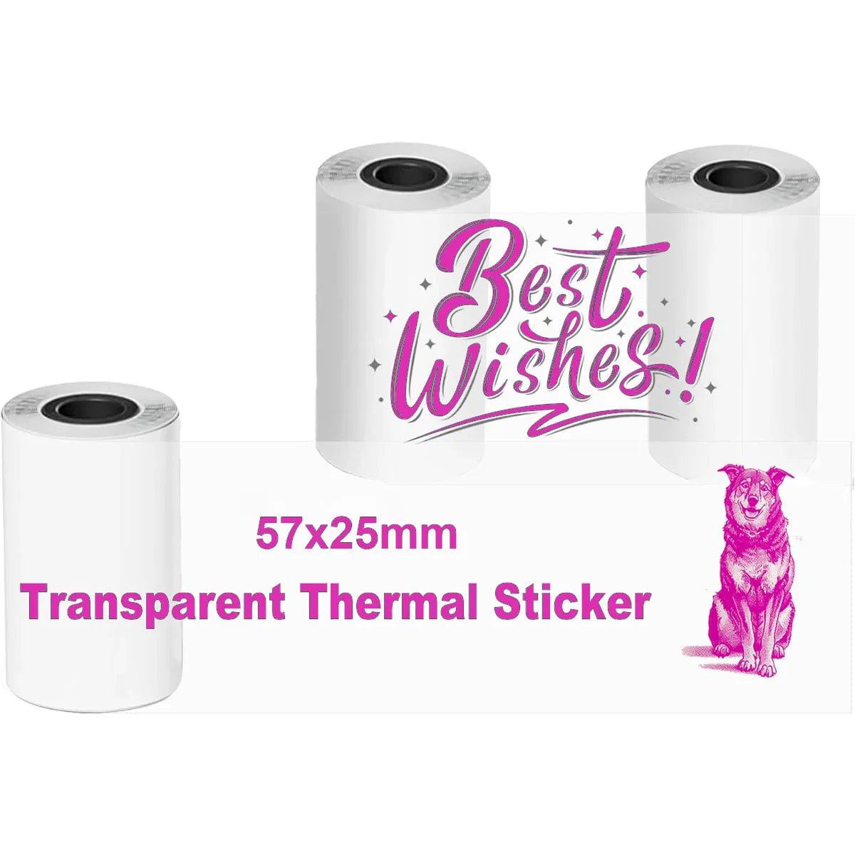 Mini Printer Paper Transparent Thermal Sticker Paper scrapbook Self-adhesive Printer Paper Printer For Photos Notes For peripage - PST PS Tradings