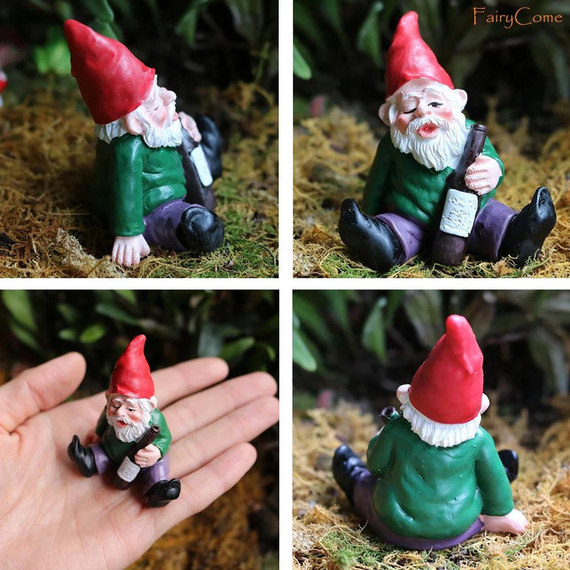 Miniature Fairy Garden Gnomes Figurines Set Resin Animals Mini Small Funny Dwarf Decorations Statues Ornaments Collection Indoor - PST PS Tradings