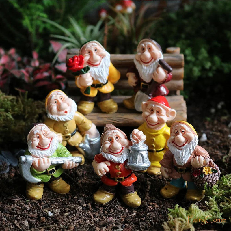 Miniature Fairy Garden Gnomes Figurines Set Resin Animals Mini Small Funny Dwarf Decorations Statues Ornaments Collection Indoor - PST PS Tradings