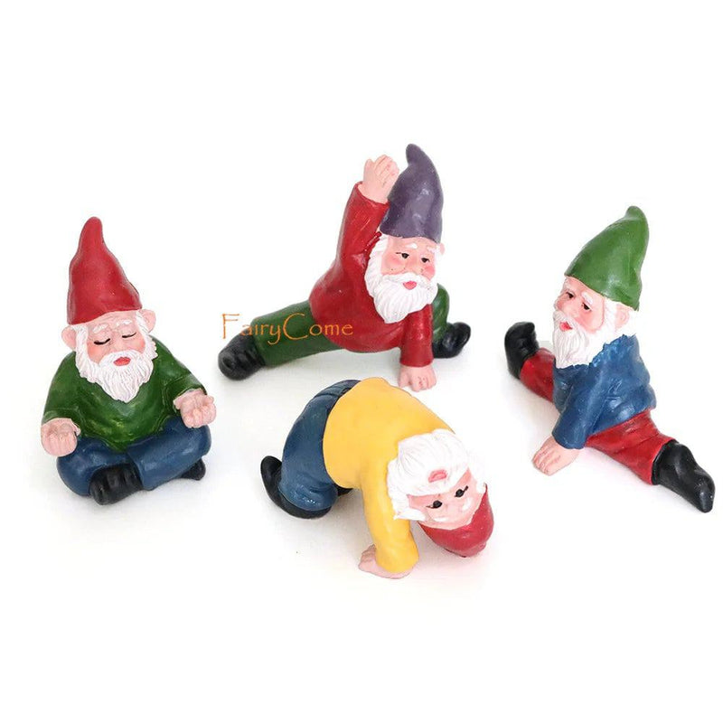 Miniature Fairy Garden Gnomes Figurines Set Resin Animals Mini Small Funny Dwarf Decorations Statues Ornaments Collection Indoor - PST PS Tradings