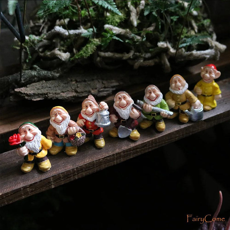 Miniature Fairy Garden Gnomes Figurines Set Resin Animals Mini Small Funny Dwarf Decorations Statues Ornaments Collection Indoor - PST PS Tradings