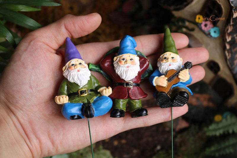 Miniature Fairy Garden Gnomes Figurines Set Resin Animals Mini Small Funny Dwarf Decorations Statues Ornaments Collection Indoor - PST PS Tradings