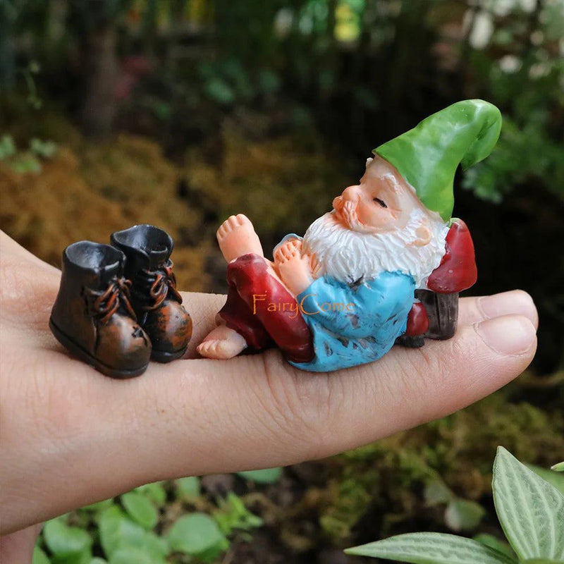 Miniature Fairy Garden Gnomes Figurines Set Resin Animals Mini Small Funny Dwarf Decorations Statues Ornaments Collection Indoor - PST PS Tradings