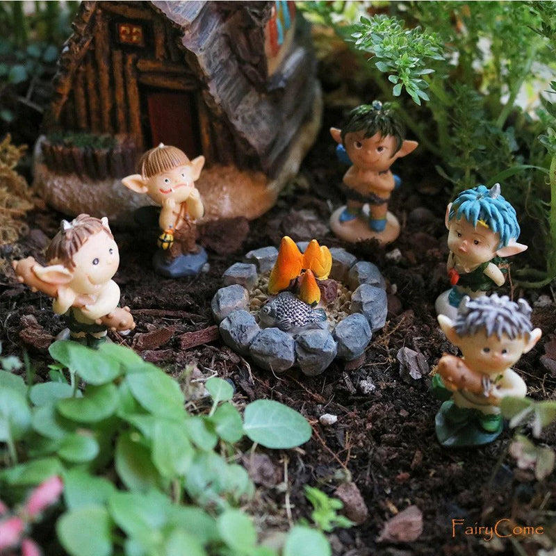 Miniature Fairy Garden Gnomes Figurines Set Resin Animals Mini Small Funny Dwarf Decorations Statues Ornaments Collection Indoor - PST PS Tradings