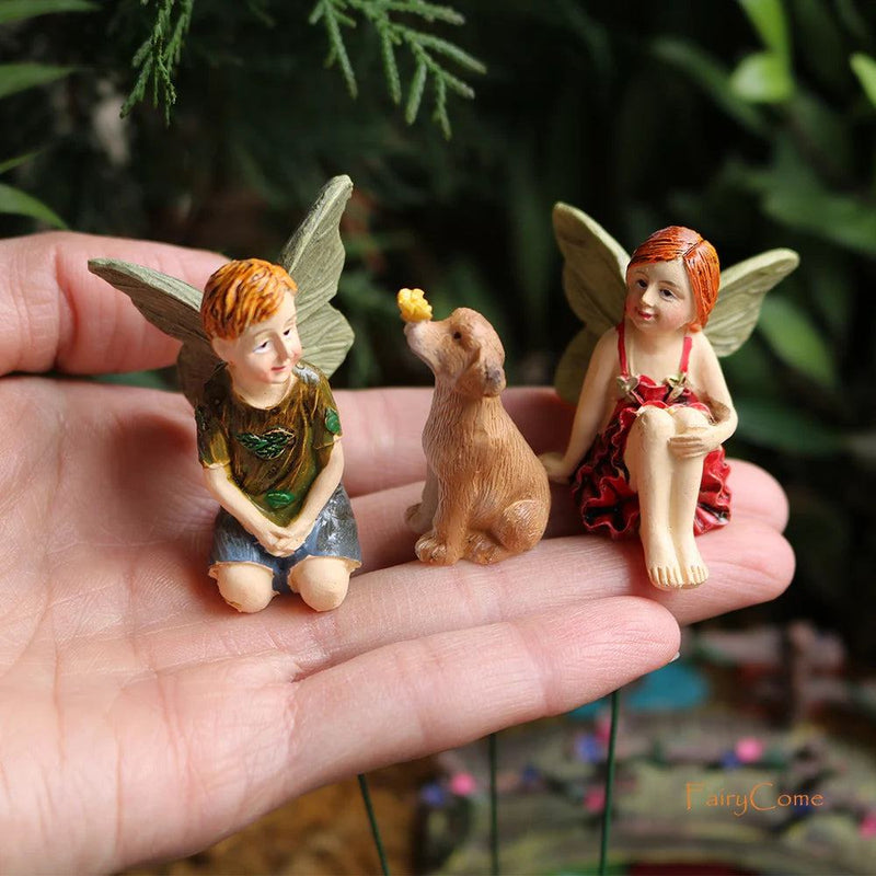 Miniature Fairy Garden Gnomes Figurines Set Resin Animals Mini Small Funny Dwarf Decorations Statues Ornaments Collection Indoor - PST PS Tradings