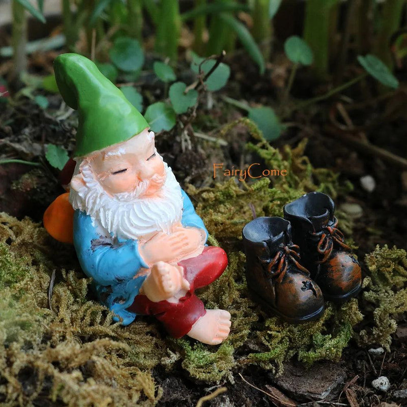 Miniature Fairy Garden Gnomes Figurines Set Resin Animals Mini Small Funny Dwarf Decorations Statues Ornaments Collection Indoor - PST PS Tradings