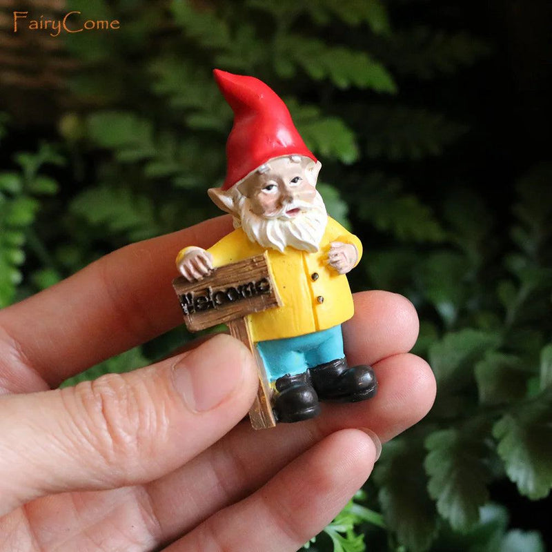 Miniature Fairy Garden Gnomes Figurines Set Resin Animals Mini Small Funny Dwarf Decorations Statues Ornaments Collection Indoor - PST PS Tradings