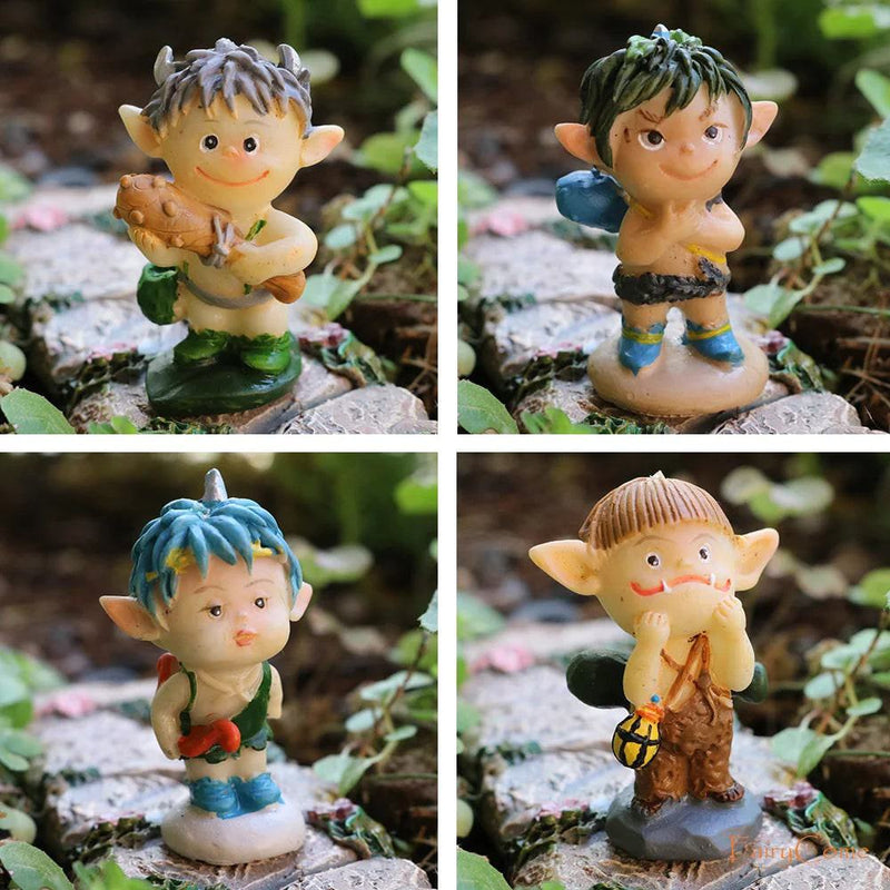 Miniature Fairy Garden Gnomes Figurines Set Resin Animals Mini Small Funny Dwarf Decorations Statues Ornaments Collection Indoor - PST PS Tradings