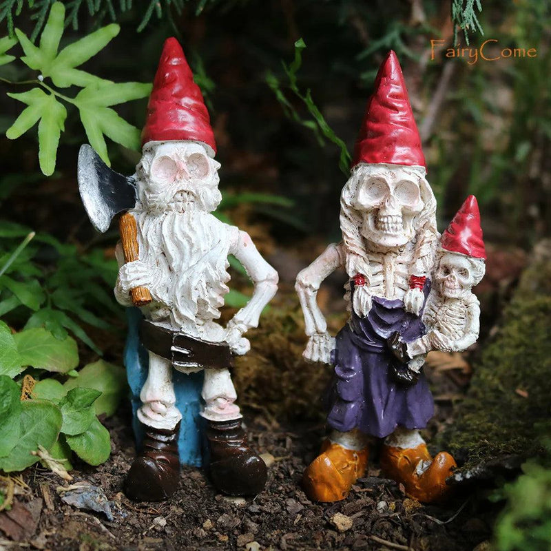 Miniature Fairy Garden Gnomes Figurines Set Resin Animals Mini Small Funny Dwarf Decorations Statues Ornaments Collection Indoor - PST PS Tradings