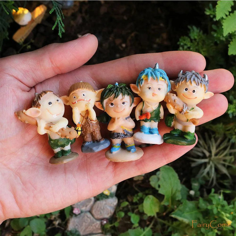 Miniature Fairy Garden Gnomes Figurines Set Resin Animals Mini Small Funny Dwarf Decorations Statues Ornaments Collection Indoor - PST PS Tradings