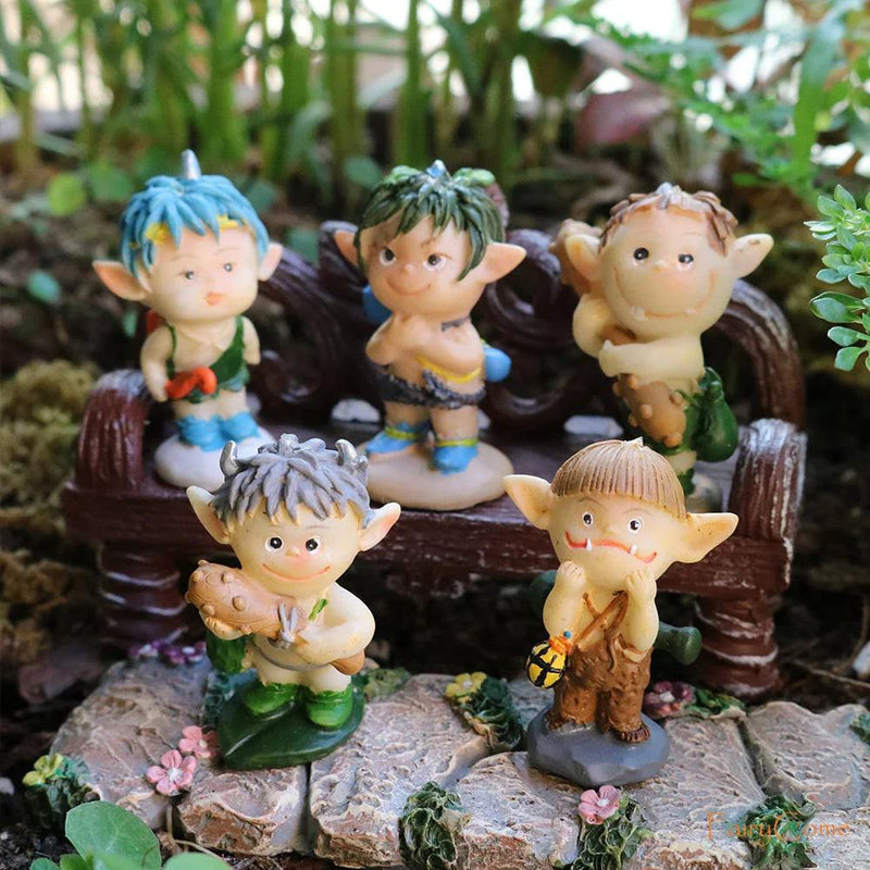 Miniature Fairy Garden Gnomes Figurines Set Resin Animals Mini Small Funny Dwarf Decorations Statues Ornaments Collection Indoor - PST PS Tradings