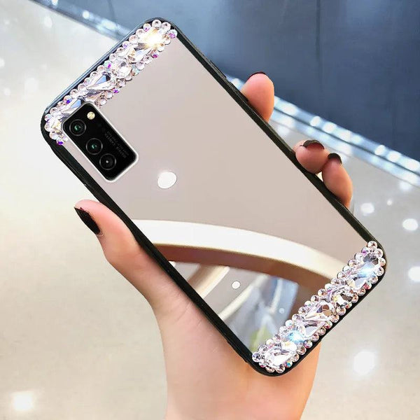 Mirror Diamond Case for Samsung Galaxy A55 A35 A54 A53 S24 Ultra S22 S21 FE S23 Plus Luxury Make Up Shockproof Plastic TPU Cover - PST PS Tradings