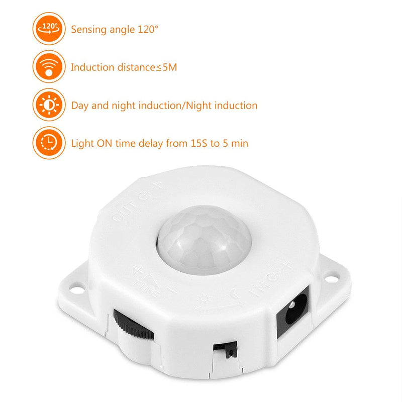 Motion Sensor LED Under Cabinet Light Bed Night Light 1M-5M LED Strip Tape Night Sensor Lamp With 110V-220V to 12V Power Adapter