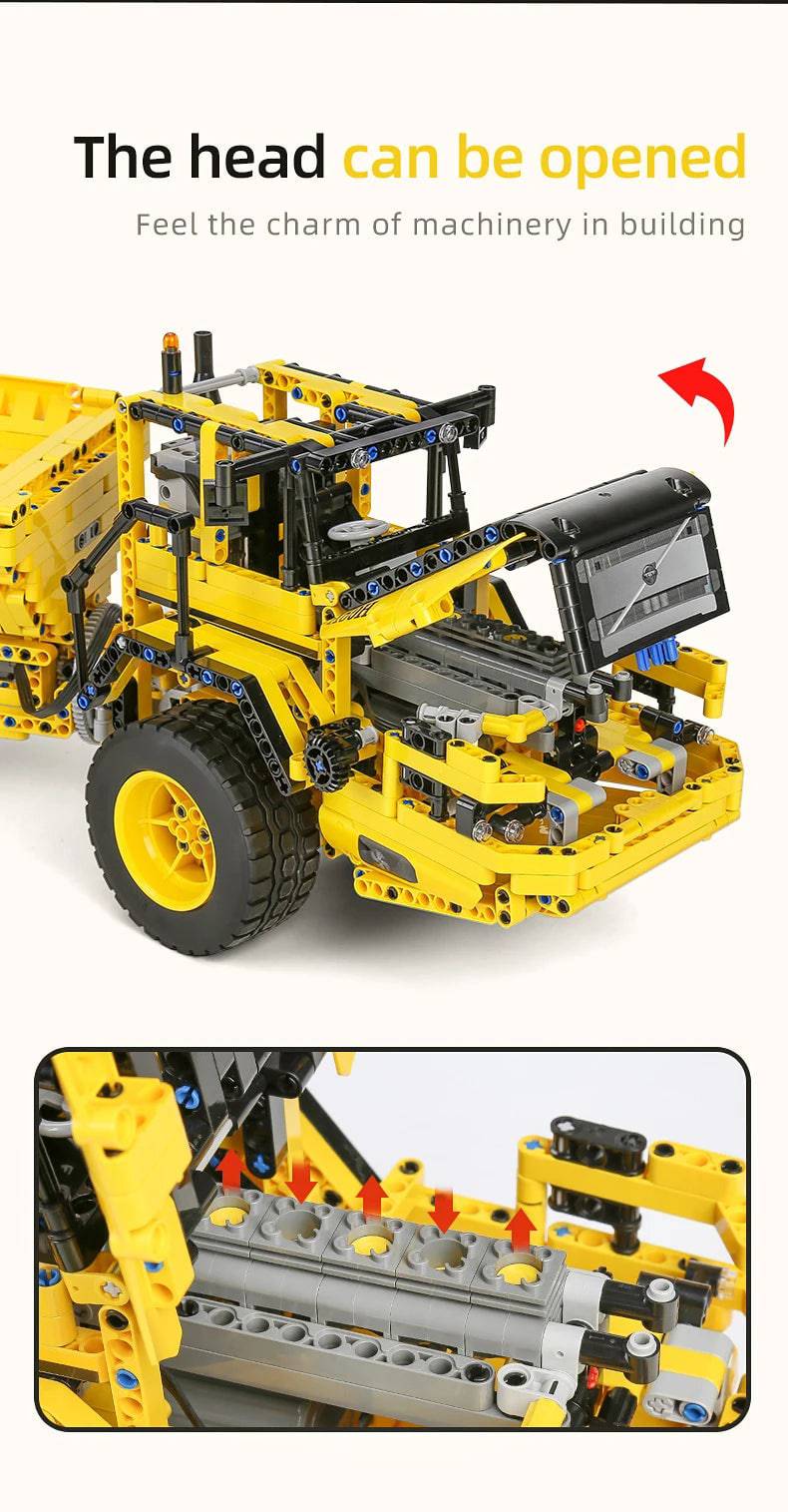 MOULD KING 17010 Technical Car Engineering Vehicle Toys APP RC Dump Truck Set Blocks MOC-8002 Bricks Christmas Gifts For Boys - Property & Safety Tradings