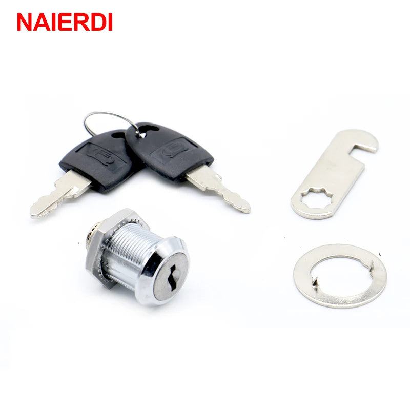 NAIERDI Cam Cylinder Locks Door Cabinet Mailbox Drawer Cupboard Padlock Security Locks With Plastic Keys Furniture Hardware - PST PS Tradings