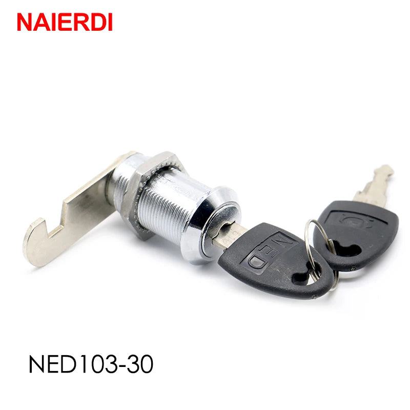 NAIERDI Cam Cylinder Locks Door Cabinet Mailbox Drawer Cupboard Padlock Security Locks With Plastic Keys Furniture Hardware - PST PS Tradings