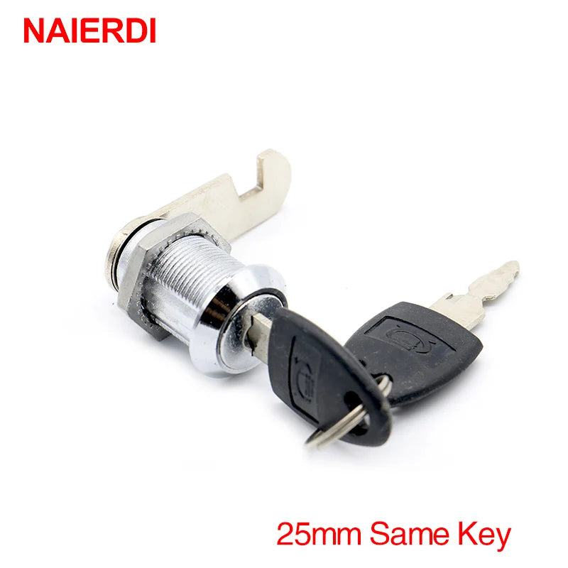 NAIERDI Cam Cylinder Locks Door Cabinet Mailbox Drawer Cupboard Padlock Security Locks With Plastic Keys Furniture Hardware - PST PS Tradings