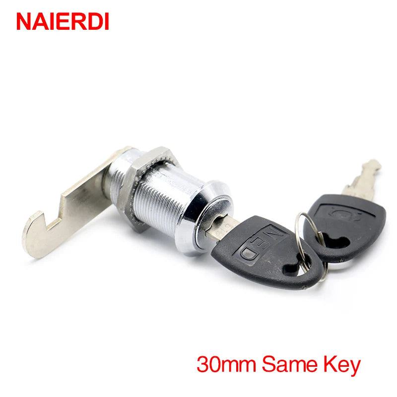 NAIERDI Cam Cylinder Locks Door Cabinet Mailbox Drawer Cupboard Padlock Security Locks With Plastic Keys Furniture Hardware - PST PS Tradings