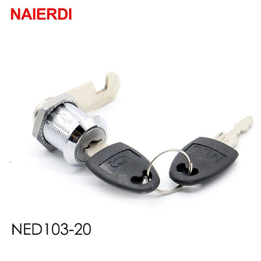 NAIERDI Cam Cylinder Locks Door Cabinet Mailbox Drawer Cupboard Padlock Security Locks With Plastic Keys Furniture Hardware - PST PS Tradings