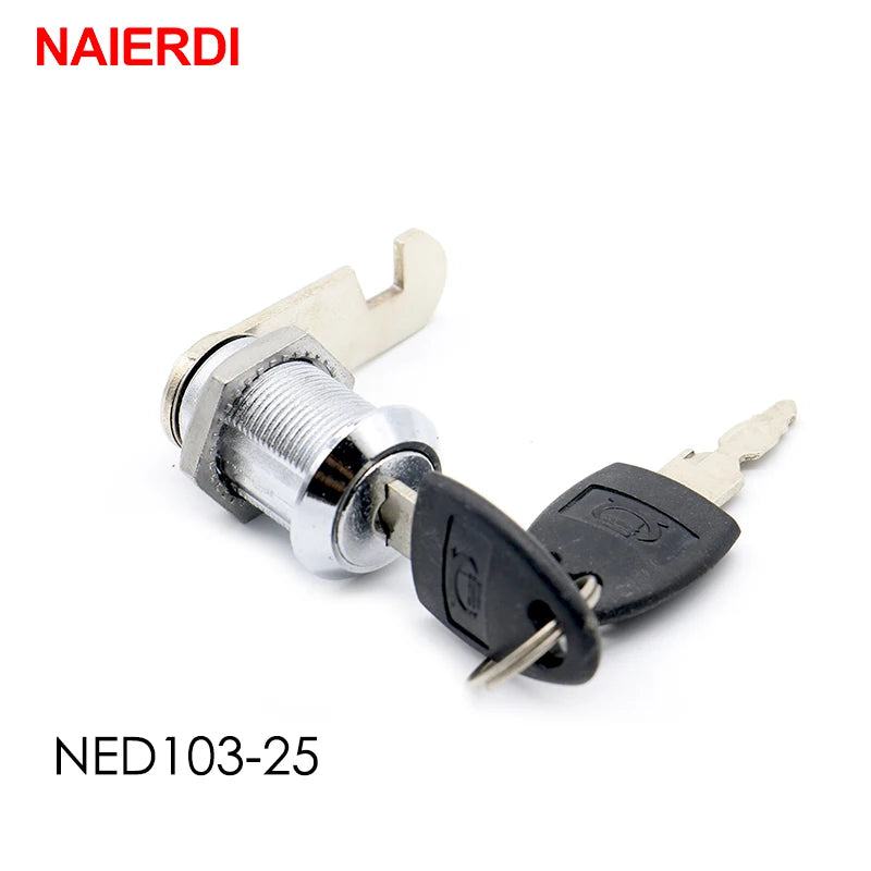 NAIERDI Cam Cylinder Locks Door Cabinet Mailbox Drawer Cupboard Padlock Security Locks With Plastic Keys Furniture Hardware - PST PS Tradings