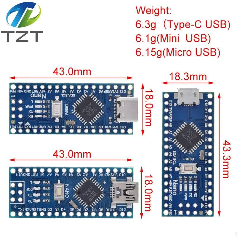 Nano Mini USB With the bootloader compatible Nano 3.0 controller for TZTrduino CH340 USB driver 16Mhz Nano v3.0 ATMEGA328P/168P - PST PS Tradings