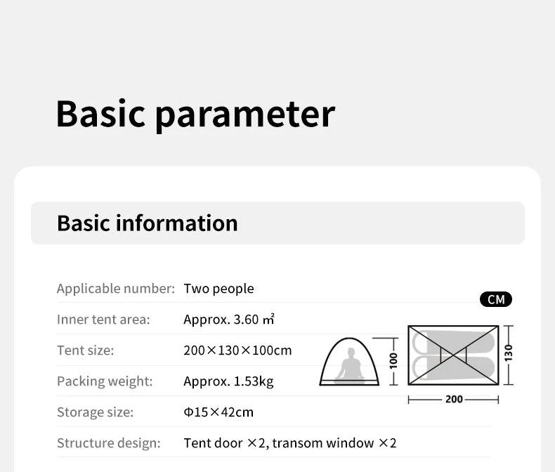 Naturehike 2024 New Camping Tent Large Space Mosquito-repellent Beach Tents Ultralight Quick Set 2 Person Outdoor Hiking Tent - Property & Safety Tradings