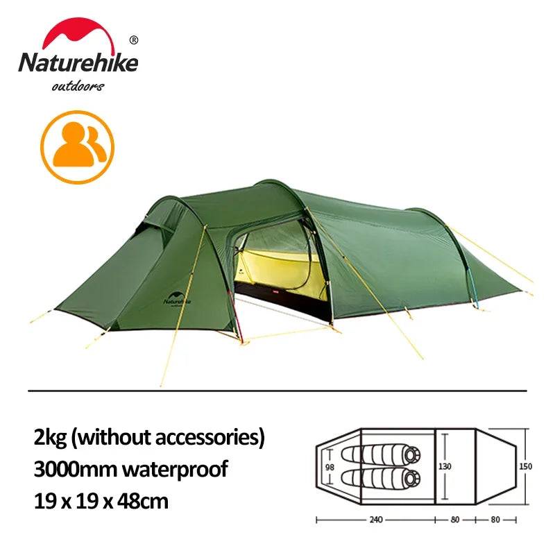 Naturehike Opalus 2 3 4 Tent 2 3 4 Person Hiking Tent 4 Season Tent Ultralight Family Travel Tent 20D Waterproof Camping Tent - Property & Safety Tradings