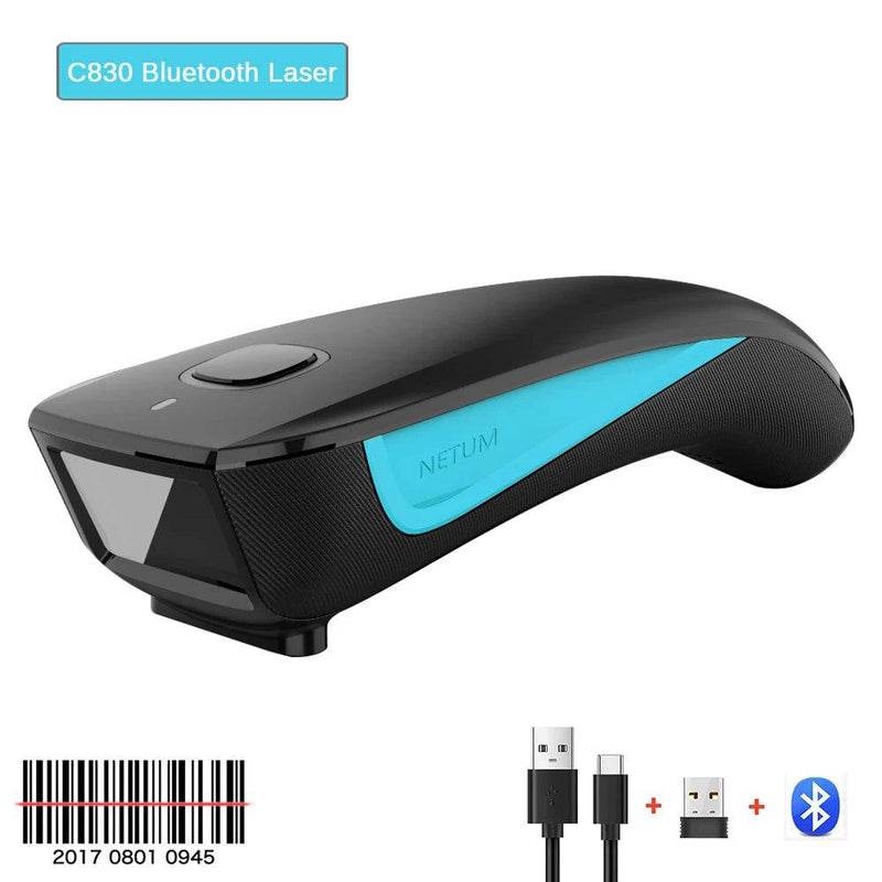 NETUM C750 Bluetooth QR 2D Barcode Scanner AND C830 Wireless Laser 1D usb Bar Code Reader for IOS Android Windows Mobile Payment - Property & Safety Tradings