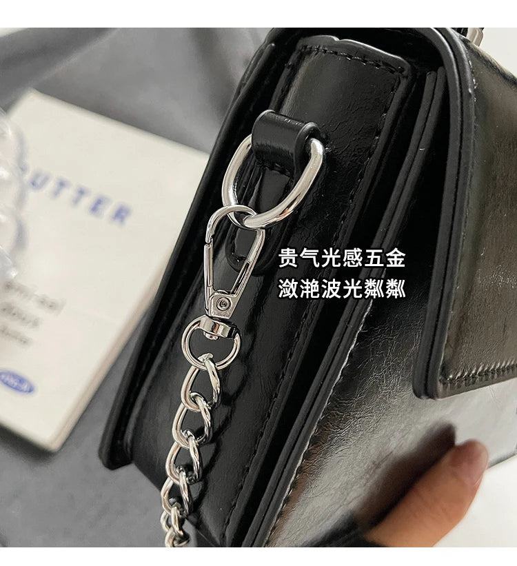 New 2024 European Fashion Ladies Square bag Korea Chain Shoulder Crossbody Bags for Women Messenger Bags Leather Women's Handbag - PST PS Tradings