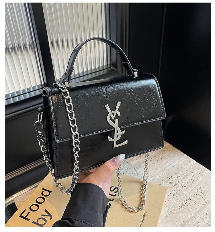 New 2024 European Fashion Ladies Square bag Korea Chain Shoulder Crossbody Bags for Women Messenger Bags Leather Women's Handbag - PST PS Tradings