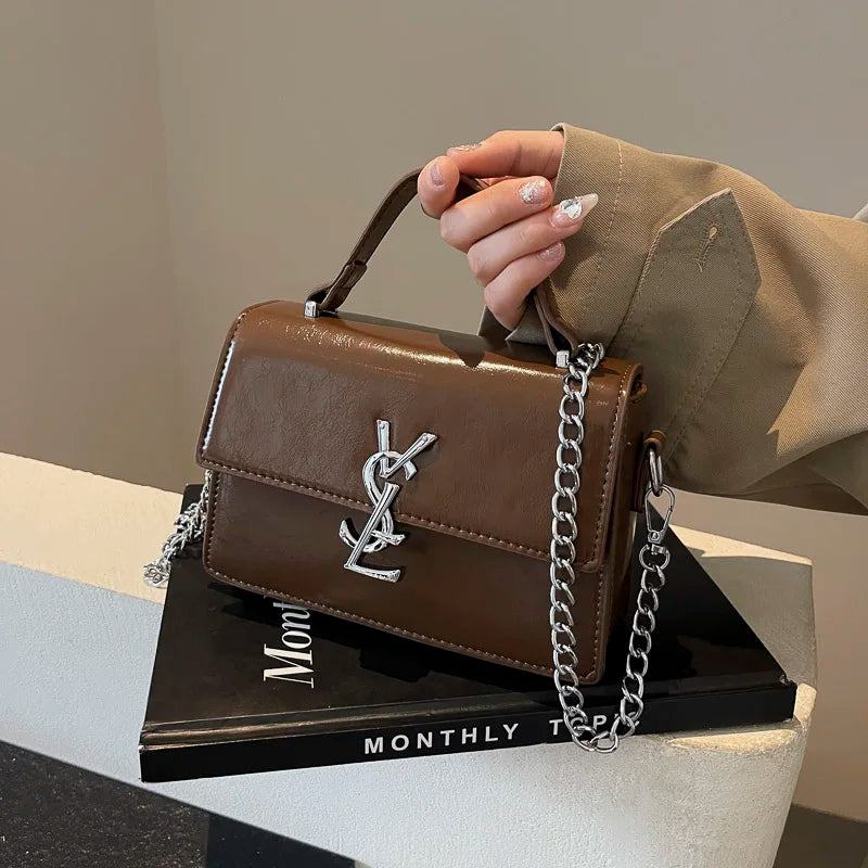 New 2024 European Fashion Ladies Square bag Korea Chain Shoulder Crossbody Bags for Women Messenger Bags Leather Women's Handbag - PST PS Tradings