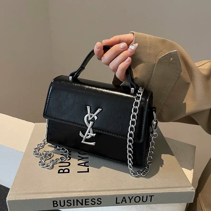 New 2024 European Fashion Ladies Square bag Korea Chain Shoulder Crossbody Bags for Women Messenger Bags Leather Women's Handbag - PST PS Tradings