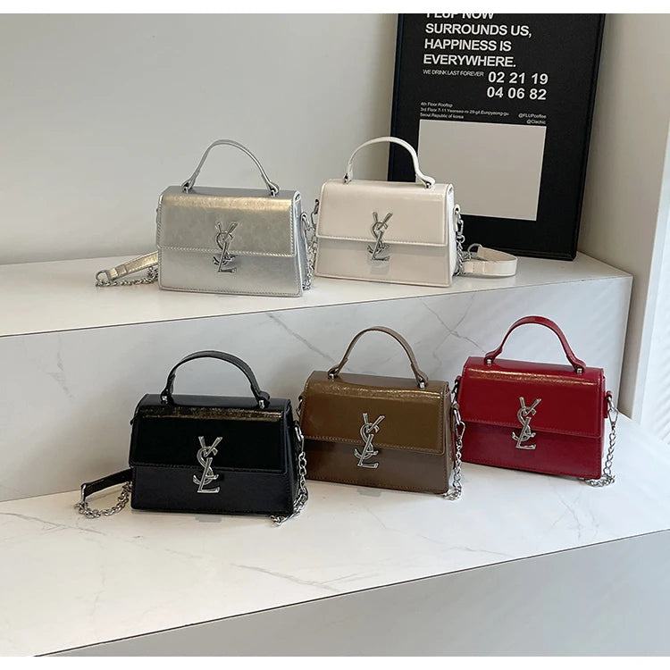 New 2024 European Fashion Ladies Square bag Korea Chain Shoulder Crossbody Bags for Women Messenger Bags Leather Women's Handbag - PST PS Tradings