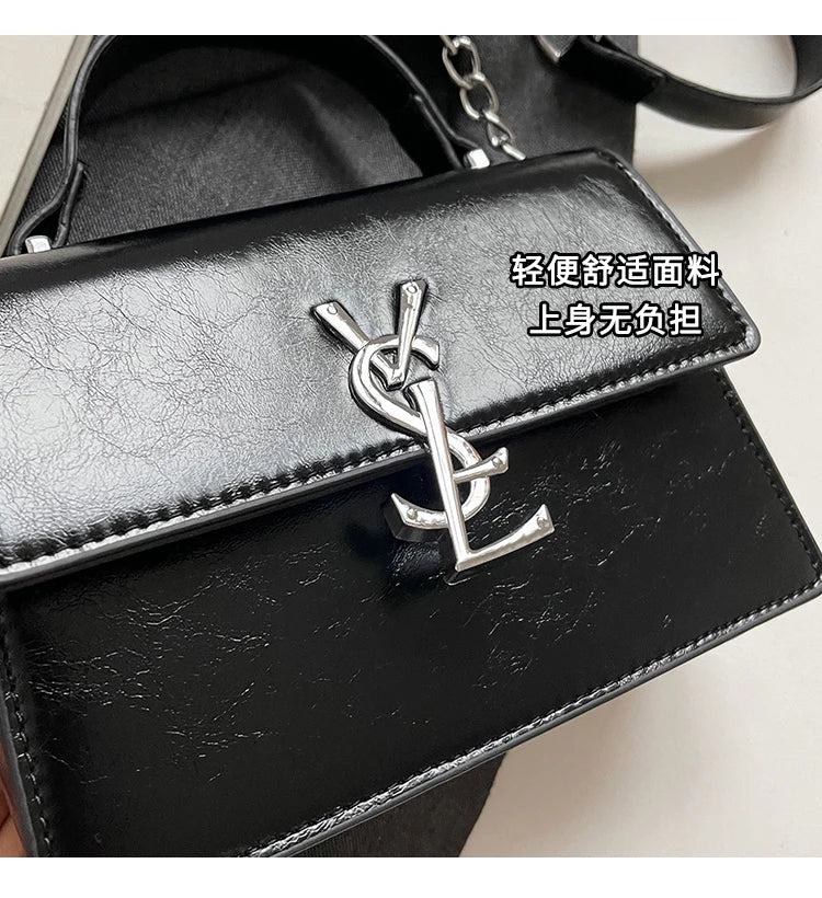 New 2024 European Fashion Ladies Square bag Korea Chain Shoulder Crossbody Bags for Women Messenger Bags Leather Women's Handbag - PST PS Tradings