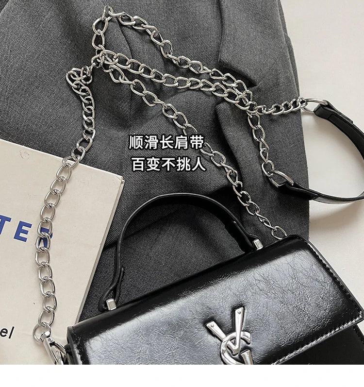 New 2024 European Fashion Ladies Square bag Korea Chain Shoulder Crossbody Bags for Women Messenger Bags Leather Women's Handbag - PST PS Tradings