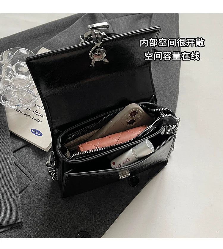 New 2024 European Fashion Ladies Square bag Korea Chain Shoulder Crossbody Bags for Women Messenger Bags Leather Women's Handbag - PST PS Tradings