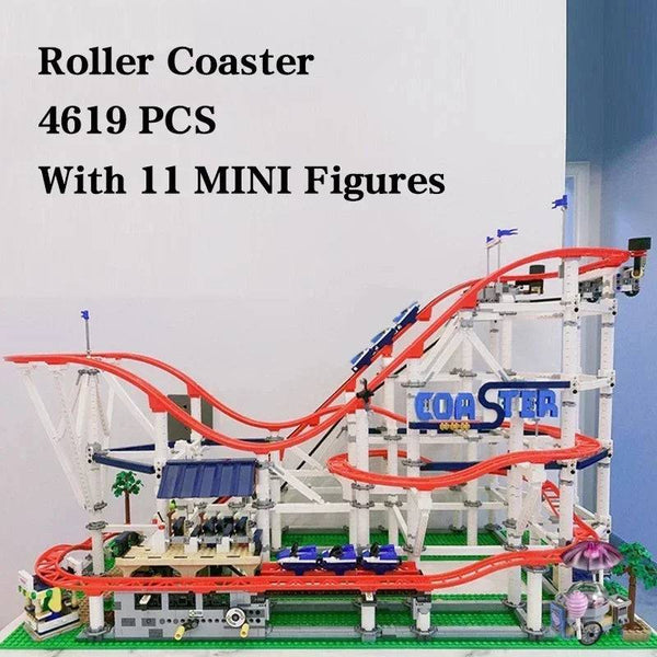 NEW 4619PCS With Motor Big Roller Coaster Compatible 15039 18003  DIY Model Building 10261 Blocks Bricks Kid Birthday Gifts - Property & Safety Tradings