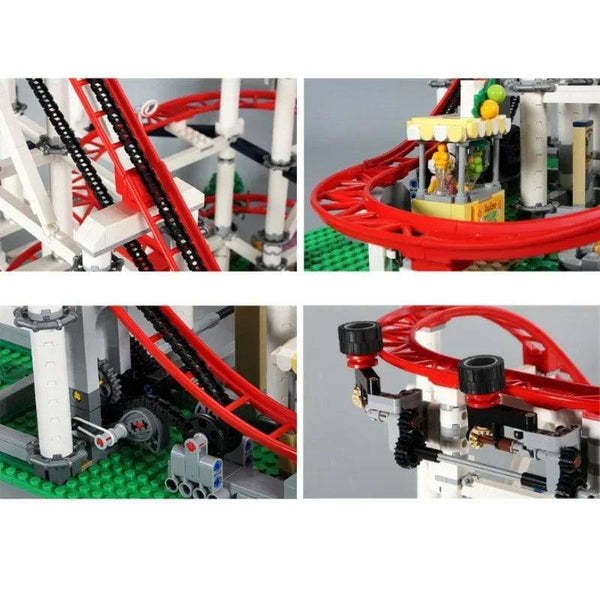 NEW 4619PCS With Motor Big Roller Coaster Compatible 15039 18003  DIY Model Building 10261 Blocks Bricks Kid Birthday Gifts - Property & Safety Tradings