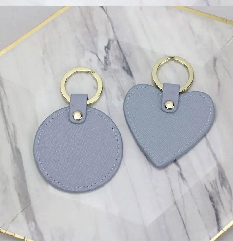 New Fashion Free Custom Initial Letters Genuine Leather Keychain For Women Key Ring Chain Female Keyring - PST PS Tradings