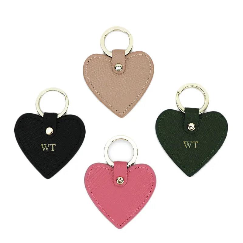 New Fashion Free Custom Initial Letters Genuine Leather Keychain For Women Key Ring Chain Female Keyring - PST PS Tradings