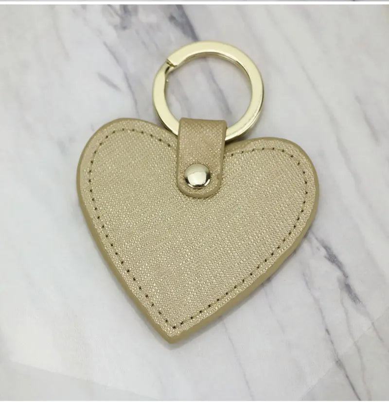 New Fashion Free Custom Initial Letters Genuine Leather Keychain For Women Key Ring Chain Female Keyring - PST PS Tradings