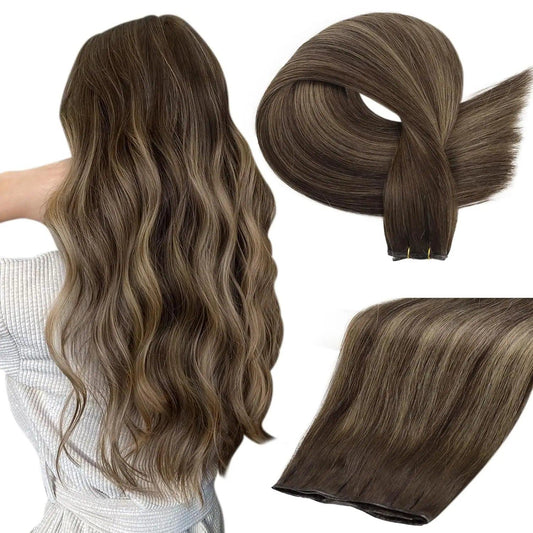 [NEW] Full Shine Genius Weft Hair Extensions 100% Remy Human Hair for Women Natural Invisble Hair Extensions Human Hair Bundles - PST PS Tradings